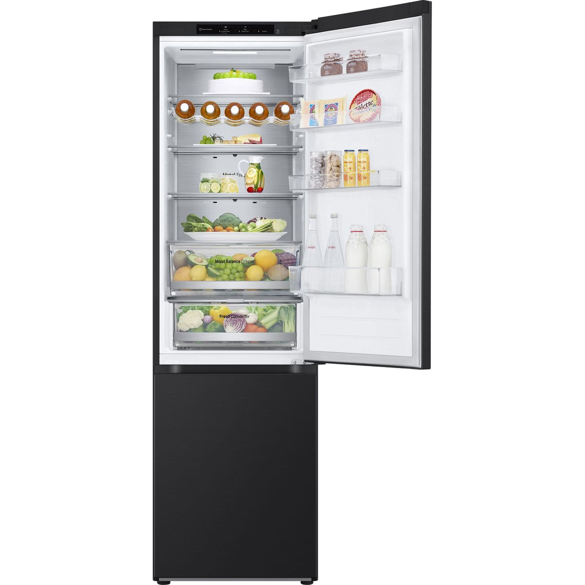 LG NatureFRESH™ GBV5240CEP 70-30 Frost Free Fridge Freezer - Black - C Rated