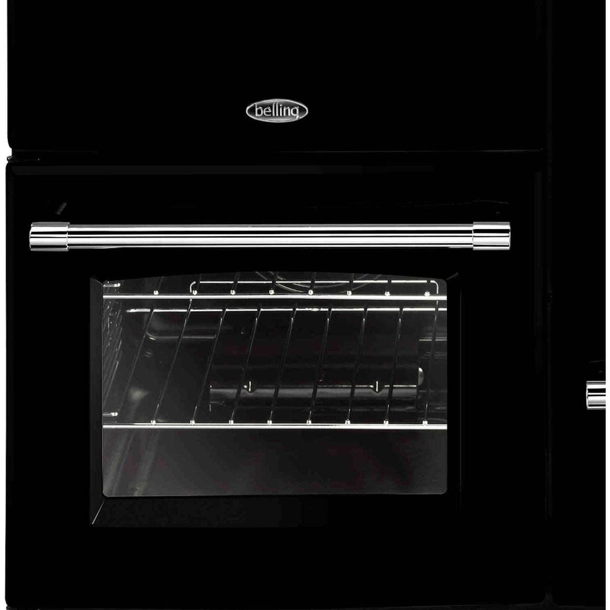 Belling Farmhouse100DF 100cm Dual Fuel Range Cooker - Black - A-A Rated