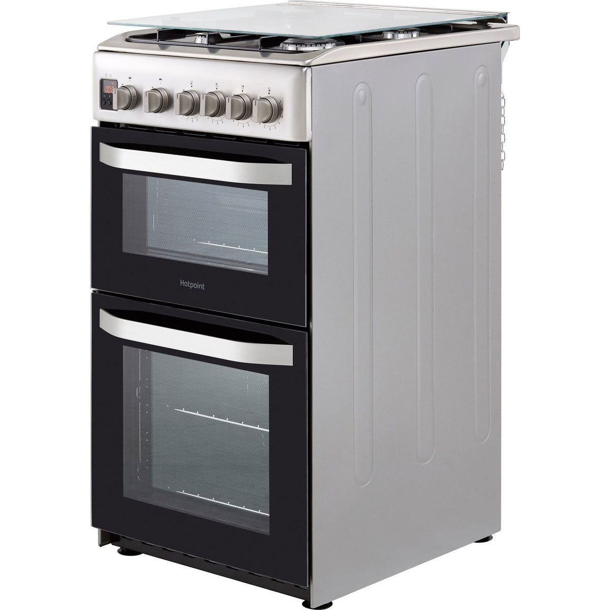 Hotpoint Cloe HD5G00CCX 50cm Gas Cooker with Full Width Gas Grill - Stainless Steel - A Rated