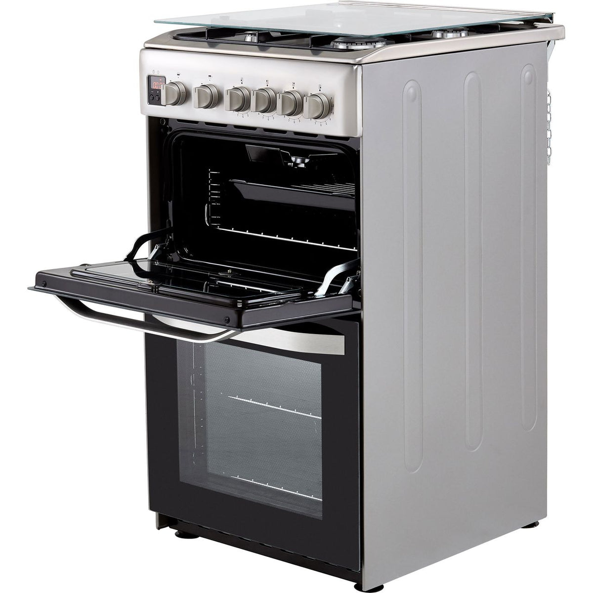 Hotpoint Cloe HD5G00CCX 50cm Gas Cooker with Full Width Gas Grill - Stainless Steel - A Rated