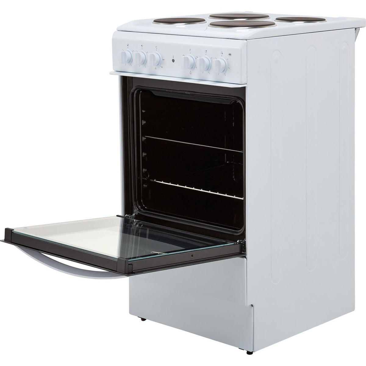 Indesit Cloe IS5E4KHW 50cm Electric Cooker with Solid Plate Hob - White - A Rated