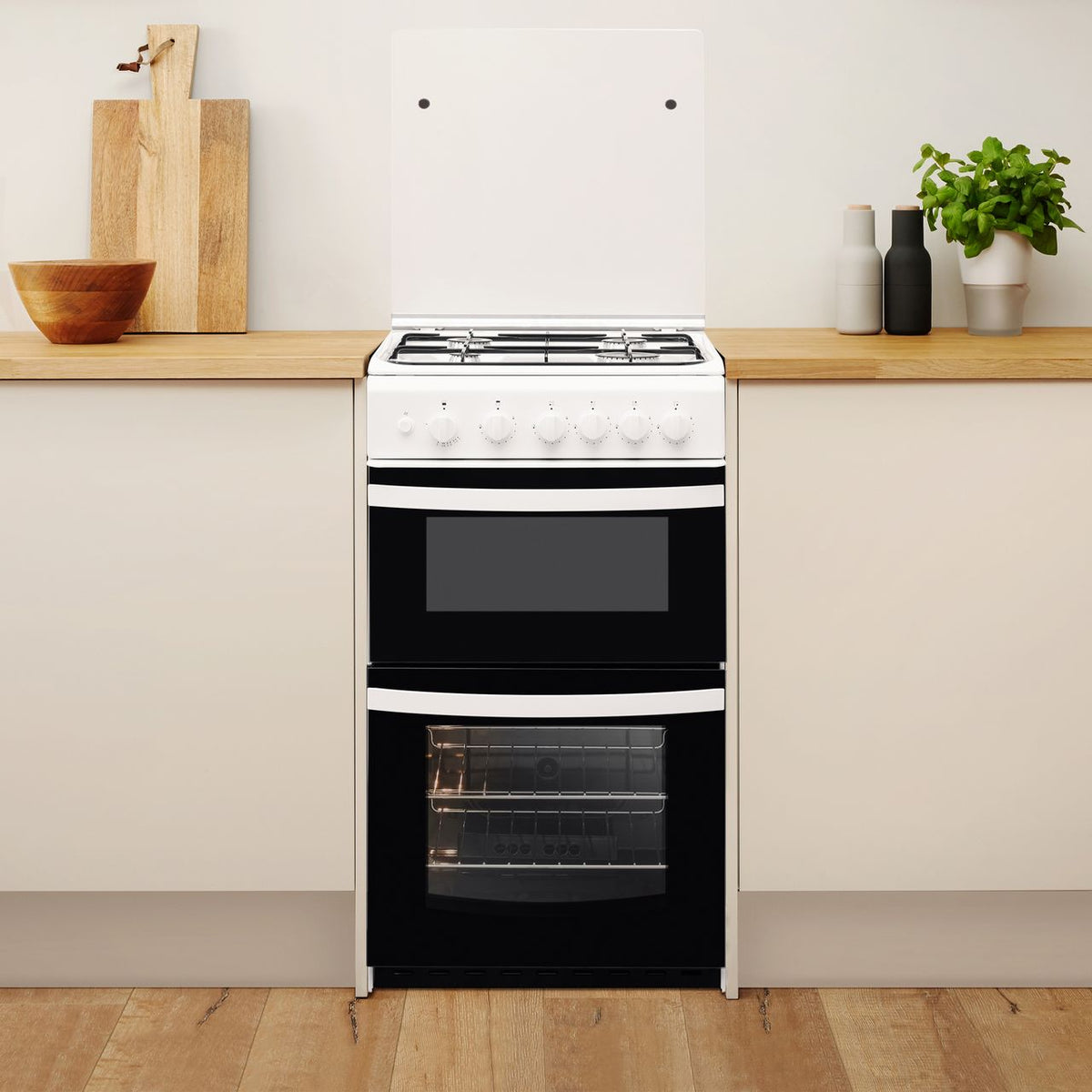 Indesit Cloe ID5G00KMW 50cm Gas Cooker with Full Width Gas Grill - White - A Rated