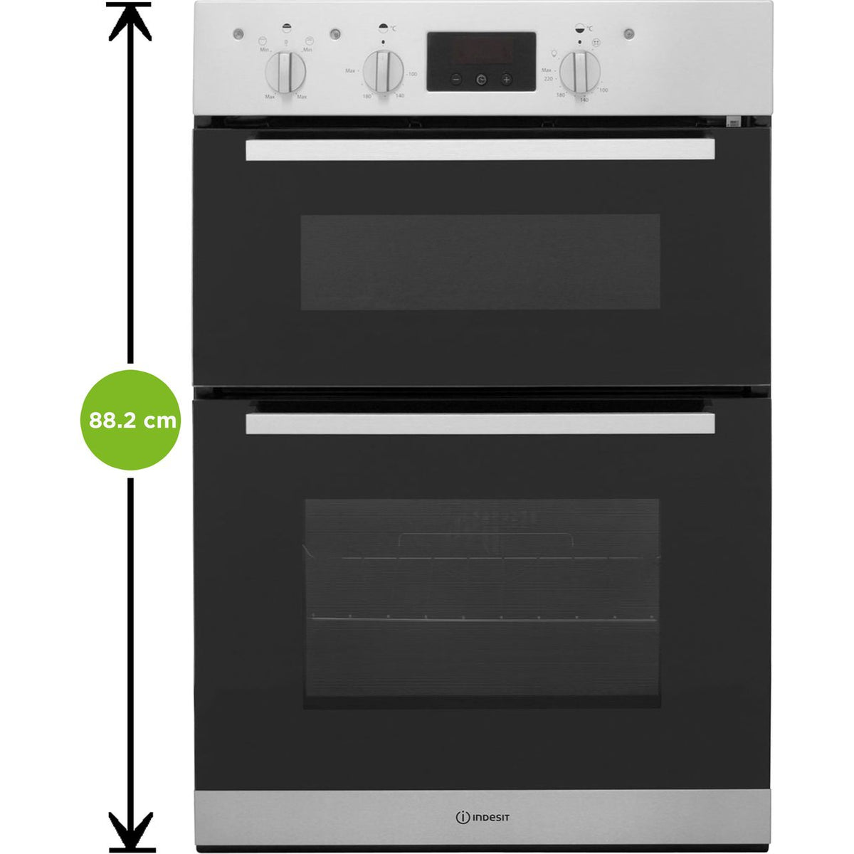 Indesit Aria IDD6340IX Built In Electric Double Oven - Stainless Steel - A-A Rated