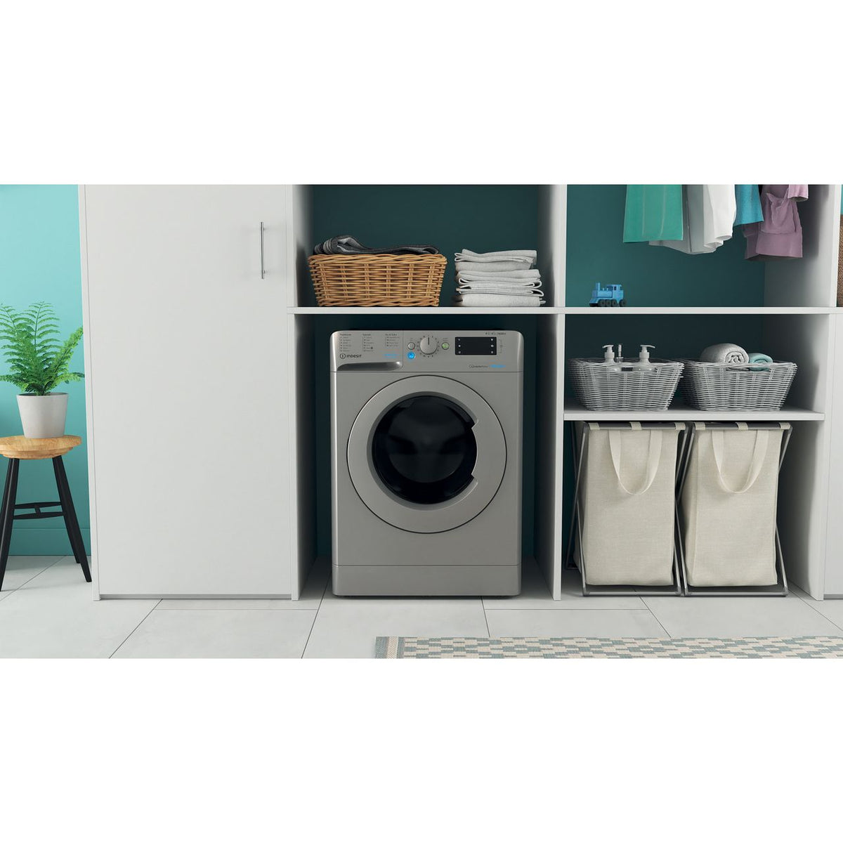 Indesit BDE86436XSUKN 8Kg - 6Kg Washer Dryer with 1400 rpm - Silver - D Rated