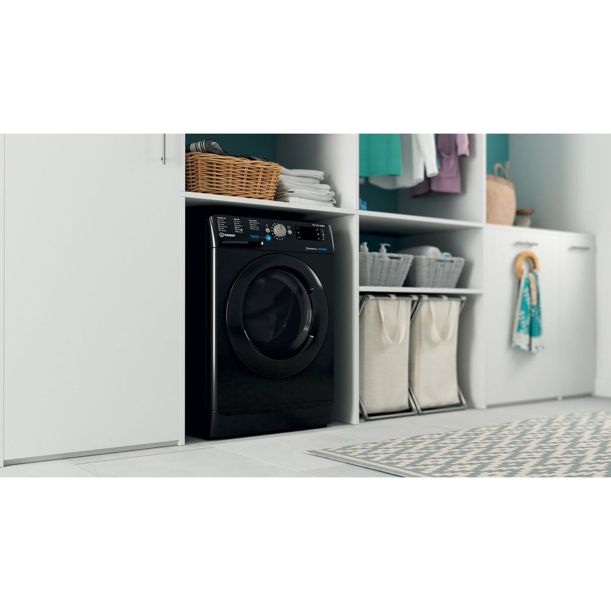 Indesit BDE86436XBUKN 8Kg - 6Kg Washer Dryer with 1400 rpm - Black - D Rated