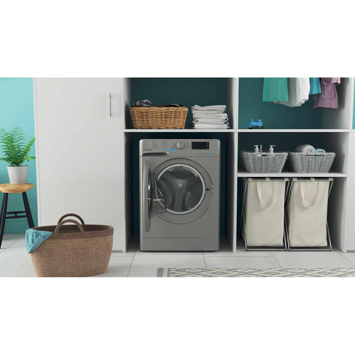 Indesit BDE86436XSUKN 8Kg - 6Kg Washer Dryer with 1400 rpm - Silver - D Rated