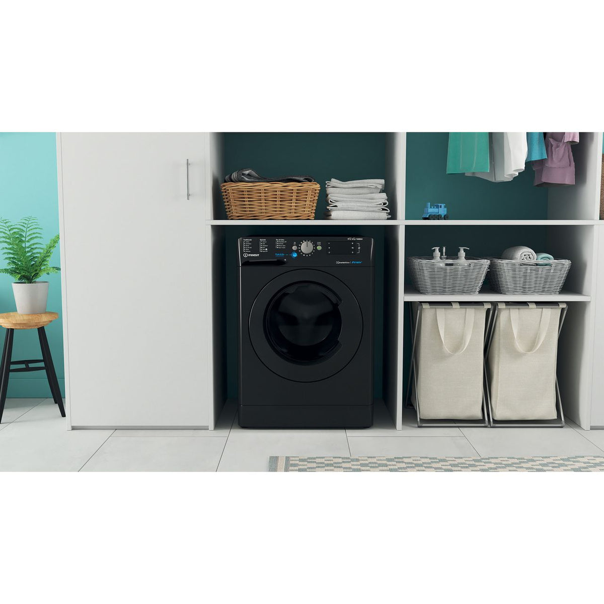 Indesit BDE86436XBUKN 8Kg - 6Kg Washer Dryer with 1400 rpm - Black - D Rated