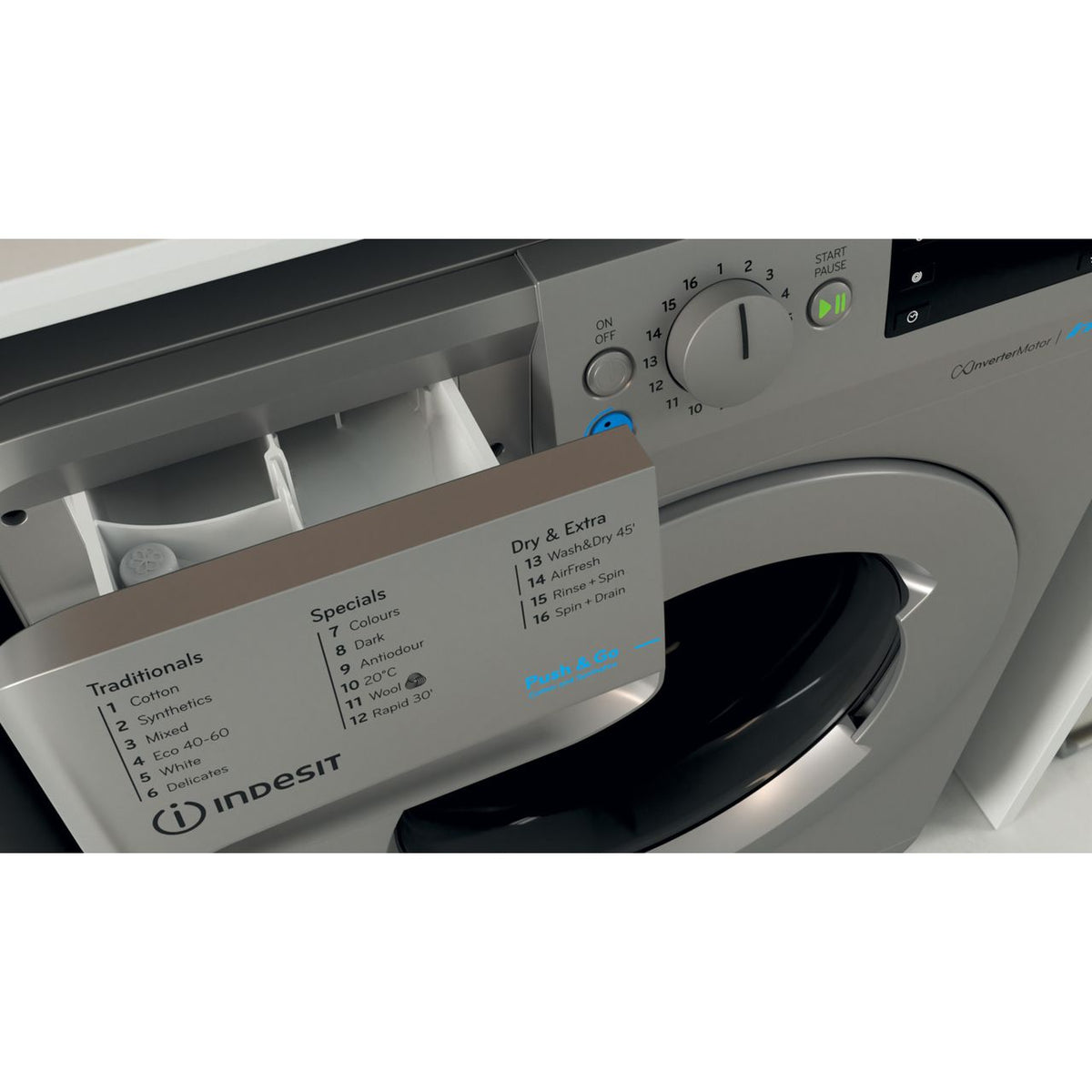 Indesit BDE86436XSUKN 8Kg - 6Kg Washer Dryer with 1400 rpm - Silver - D Rated