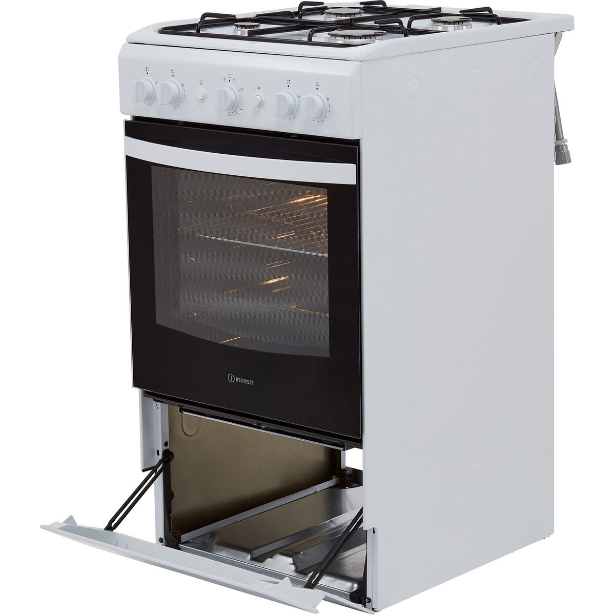 Indesit Cloe IS5G1KMW 50cm Gas Cooker - White - A Rated