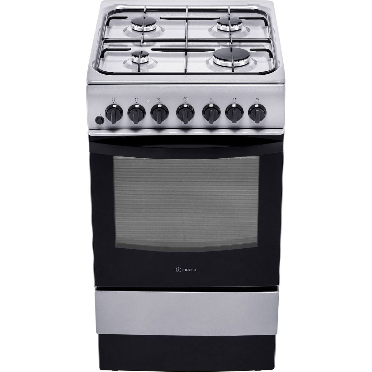 Indesit Cloe IS5G4PHX 50cm Dual Fuel Cooker - Silver - A Rated