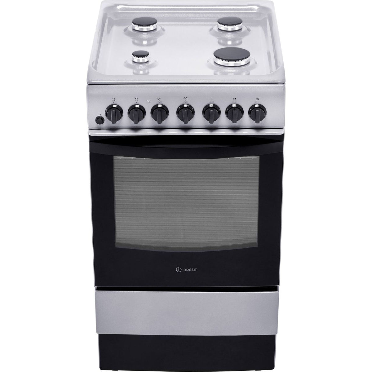 Indesit Cloe IS5G4PHX 50cm Dual Fuel Cooker - Silver - A Rated