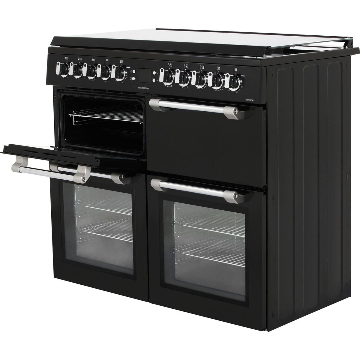 Leisure Chefmaster CC100F521K 100cm Dual Fuel Range Cooker - Black - A-A-A Rated