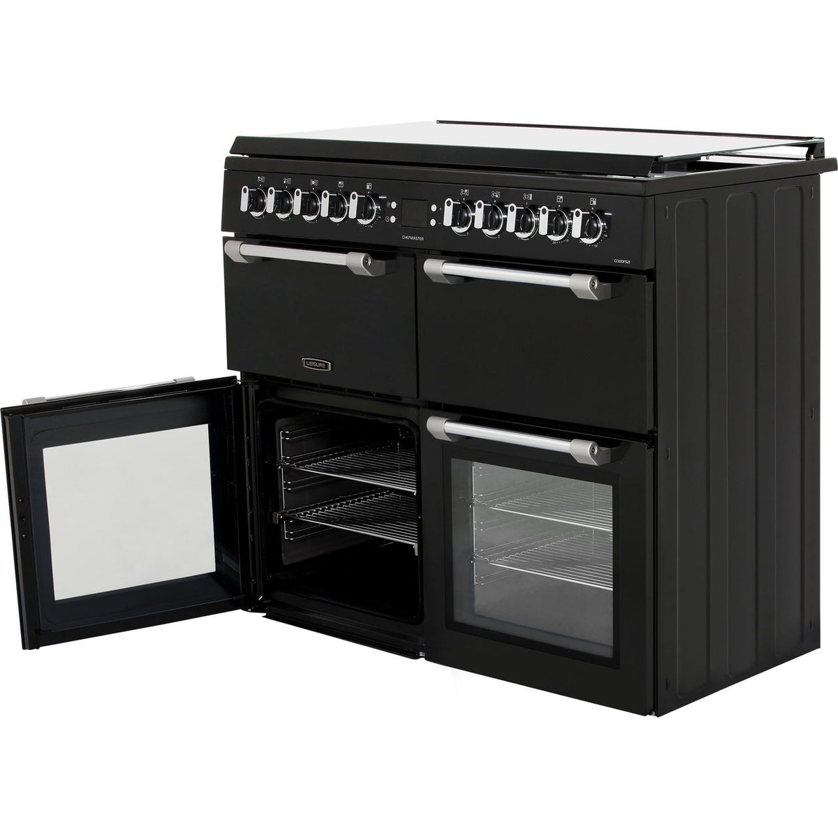 Leisure Chefmaster CC100F521K 100cm Dual Fuel Range Cooker - Black - A-A-A Rated