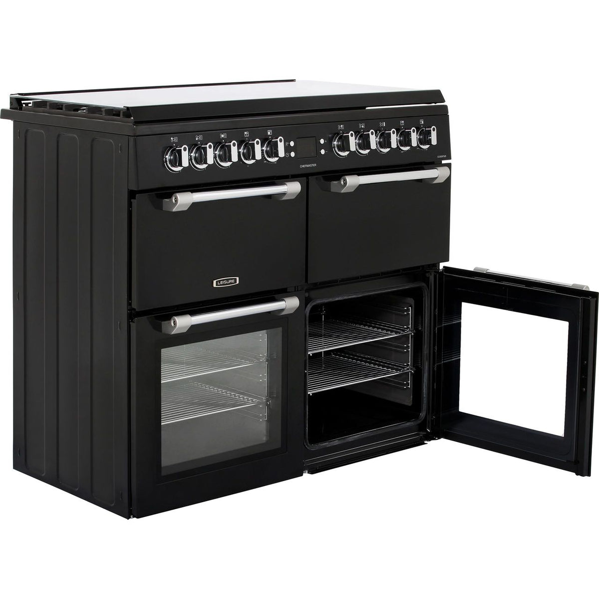 Leisure Chefmaster CC100F521K 100cm Dual Fuel Range Cooker - Black - A-A-A Rated