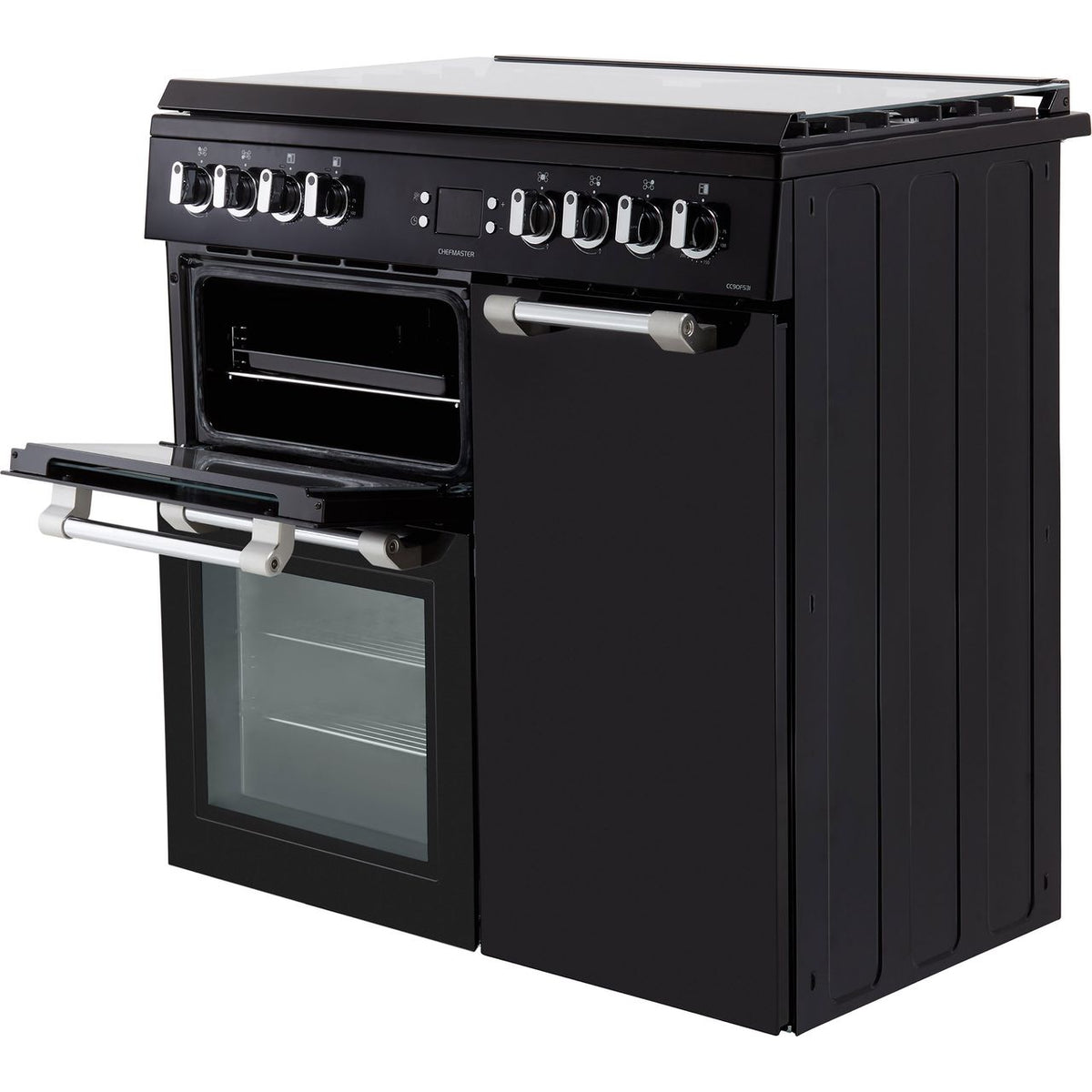 Leisure Chefmaster CC90F531K 90cm Dual Fuel Range Cooker - Black - A-A-A Rated