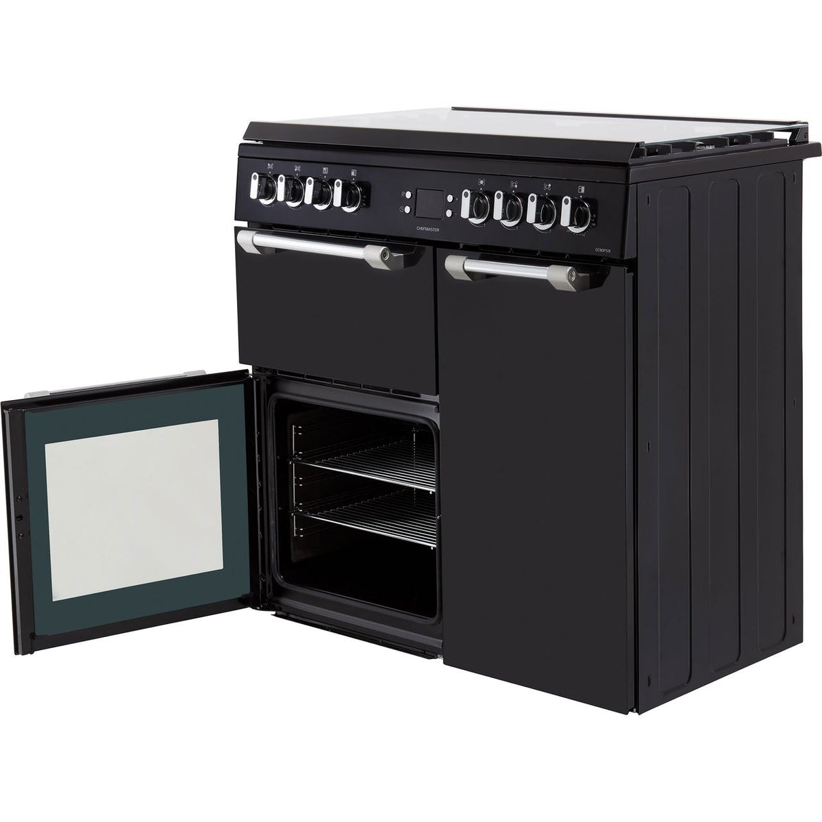 Leisure Chefmaster CC90F531K 90cm Dual Fuel Range Cooker - Black - A-A-A Rated