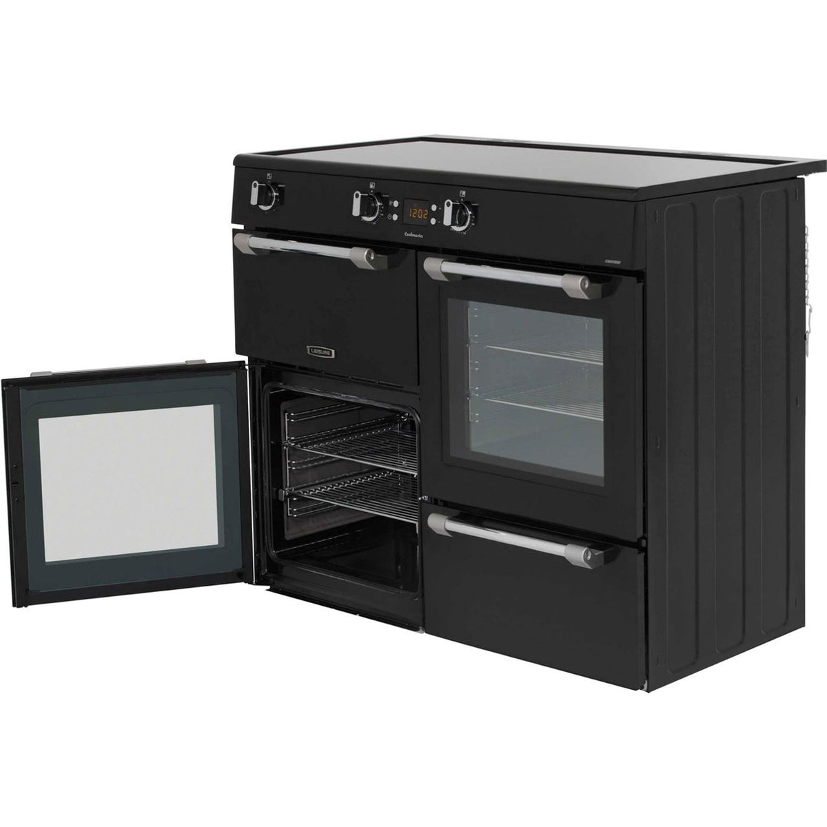 Leisure Cookmaster CK100D210K 100cm Electric Range Cooker with Induction Hob - Black - A-A Rated