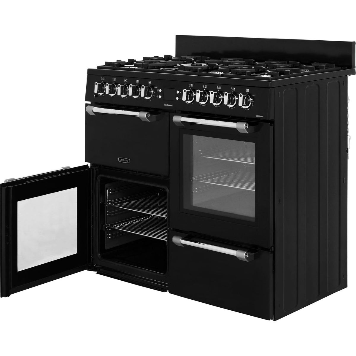 Leisure Cookmaster 100 CK100F232K 100cm Dual Fuel Range Cooker - Black - A-A Rated