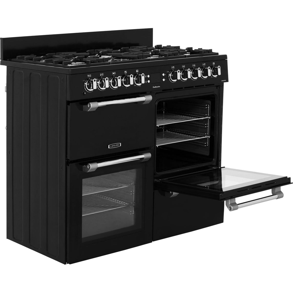 Leisure Cookmaster 100 CK100F232K 100cm Dual Fuel Range Cooker - Black - A-A Rated