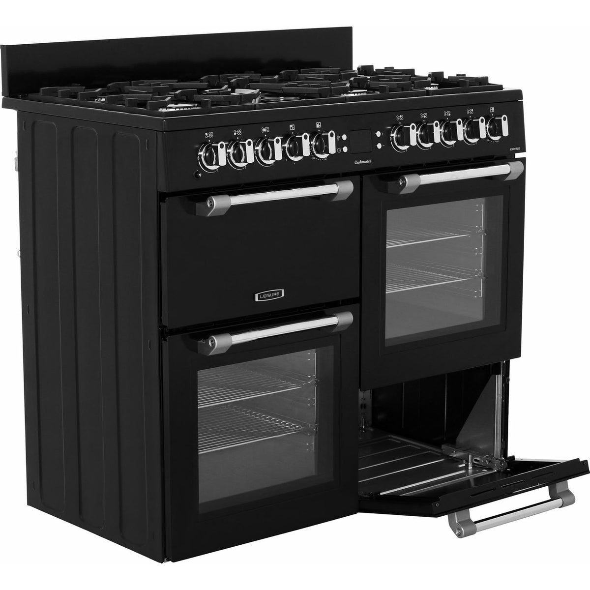 Leisure Cookmaster 100 CK100F232K 100cm Dual Fuel Range Cooker - Black - A-A Rated