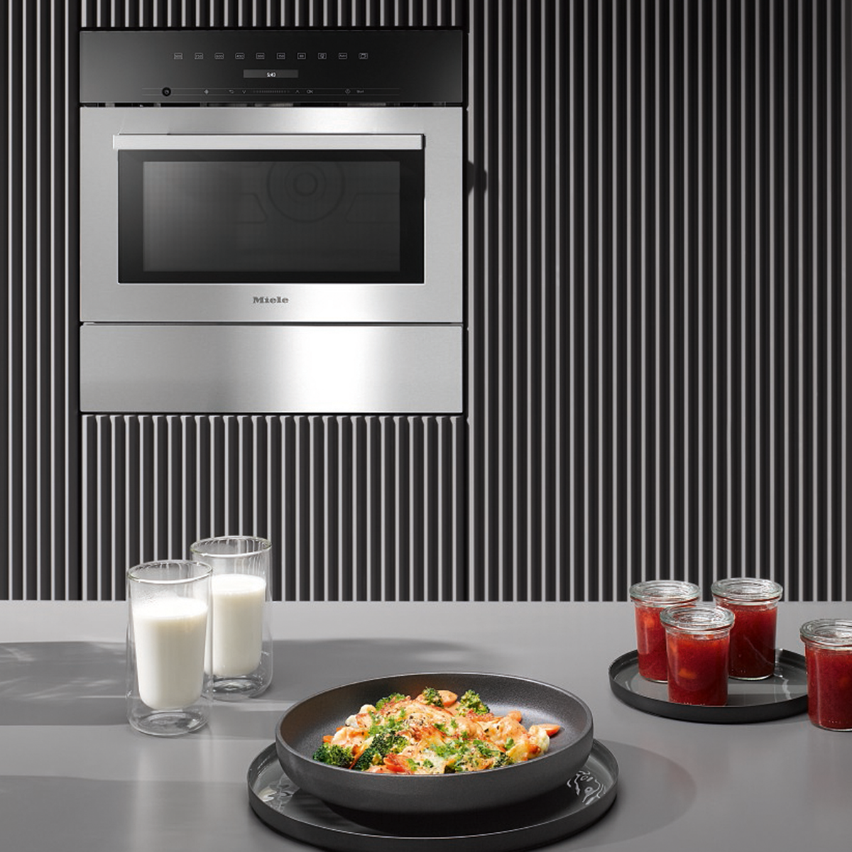 Miele M7140TC Built In Microwave - Clean Steel