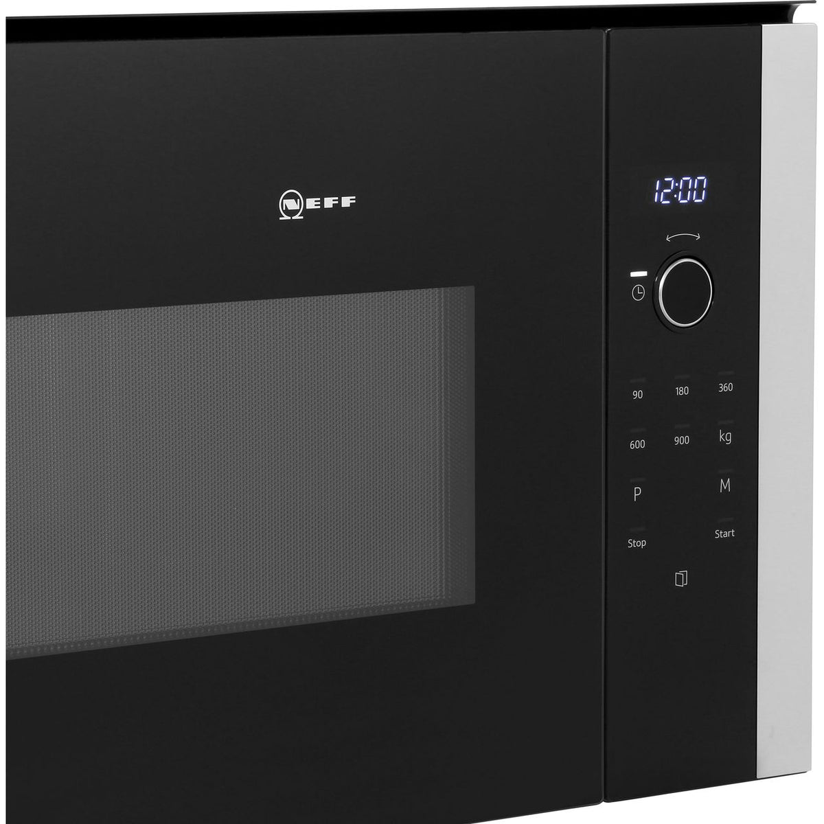 NEFF N50 HLAWD53N0B Built In Microwave - Black - Stainless Steel