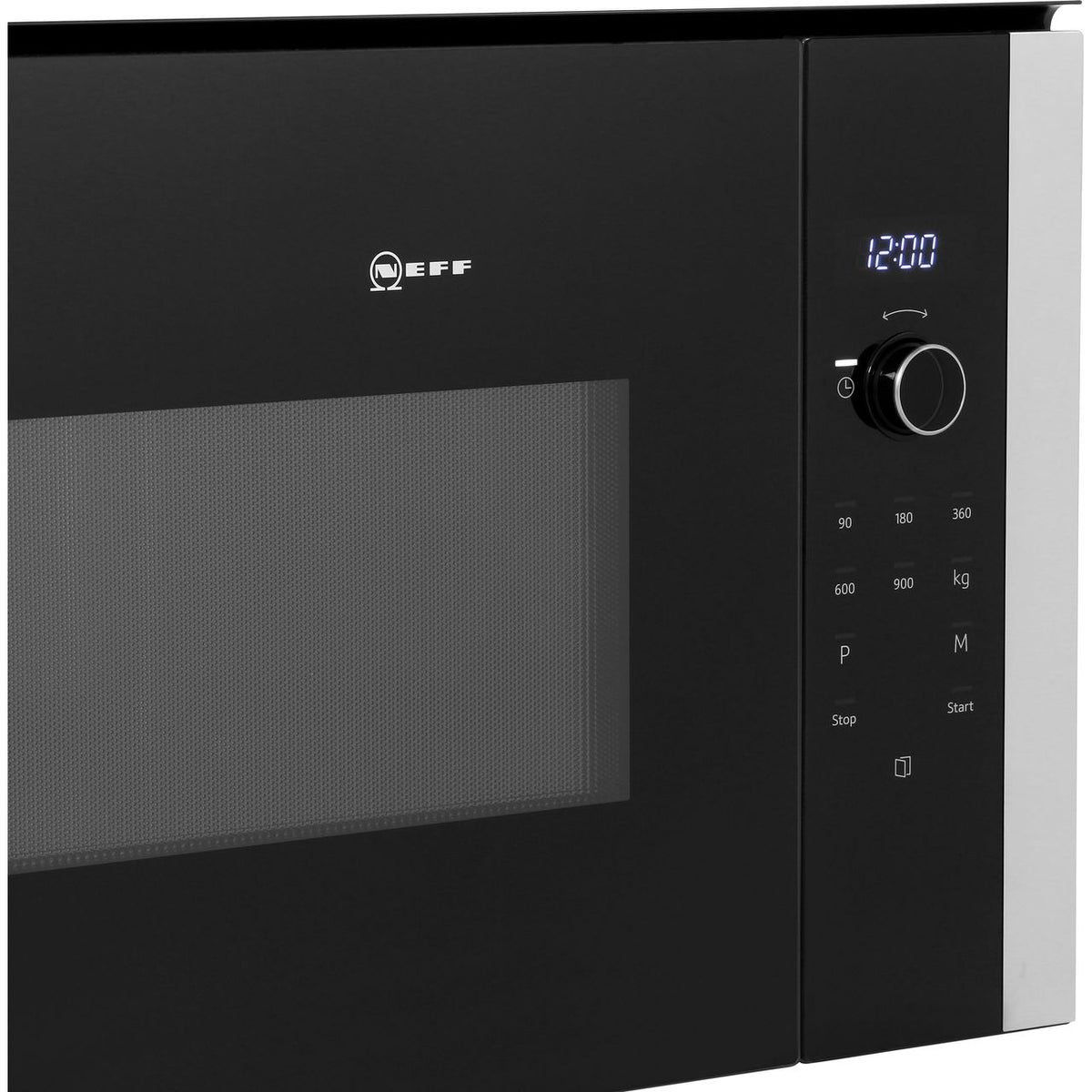 NEFF N50 HLAWD53N0B Built In Microwave - Black - Stainless Steel