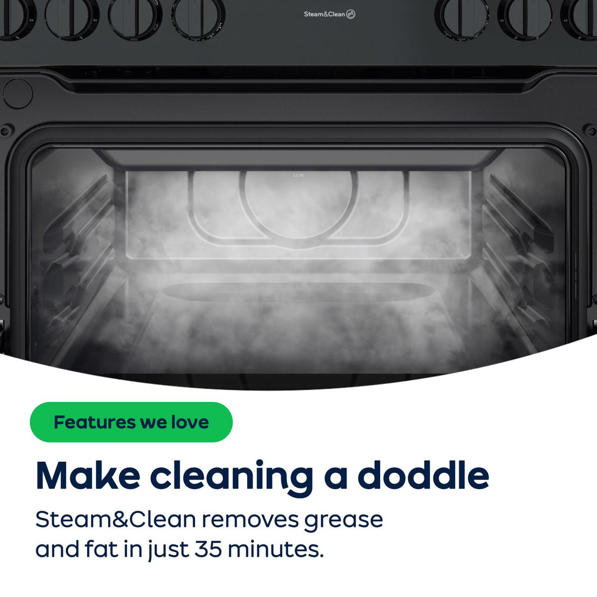 Indesit ID67V9KMW-UK Electric Cooker with Ceramic Hob - White - A-A Rated