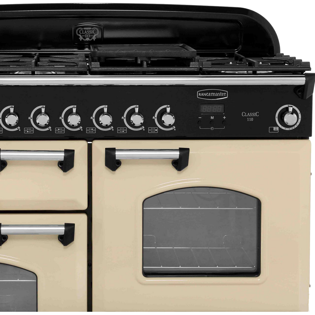 Rangemaster Classic CLA110NGFCR-C 110cm Gas Range Cooker - Cream - Chrome - A+-A+ Rated