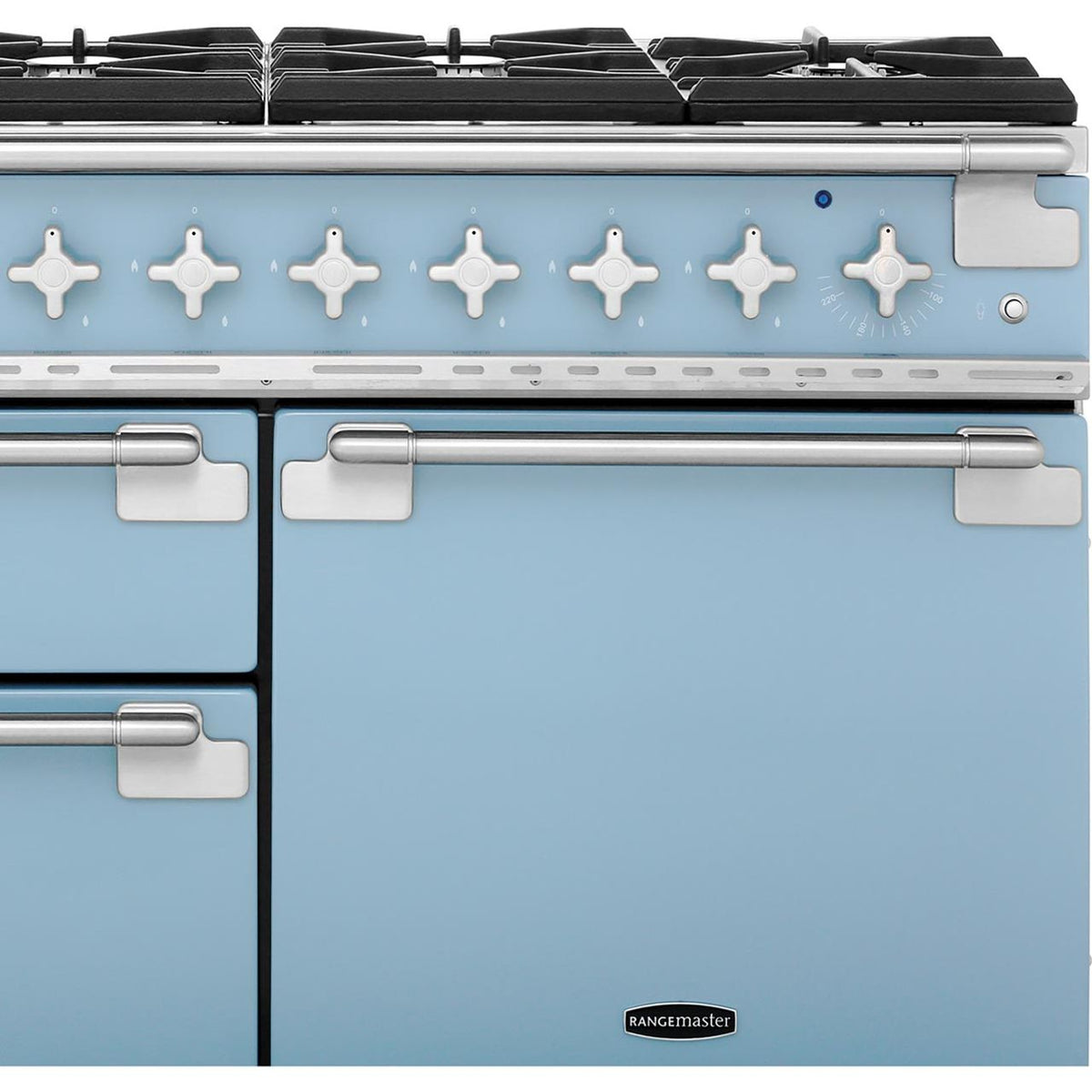 Rangemaster Elise ELS110DFFCA 110cm Dual Fuel Range Cooker - China Blue - A-A Rated