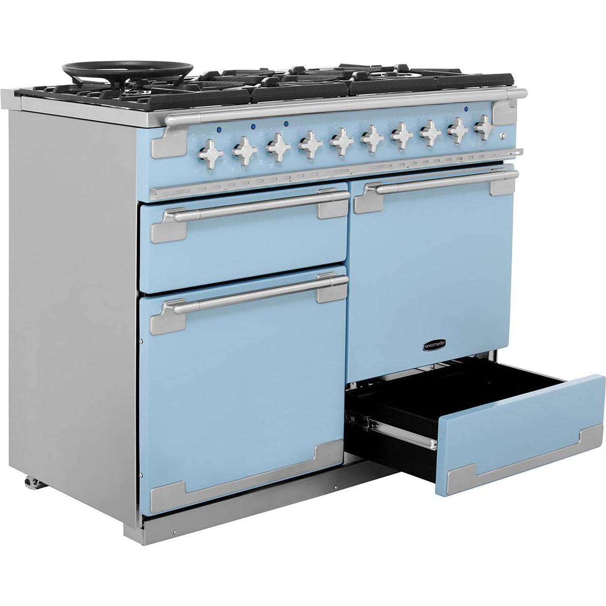 Rangemaster Elise ELS110DFFCA 110cm Dual Fuel Range Cooker - China Blue - A-A Rated