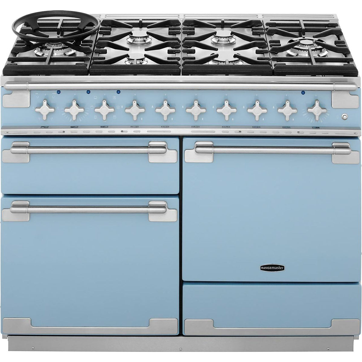 Rangemaster Elise ELS110DFFCA 110cm Dual Fuel Range Cooker - China Blue - A-A Rated