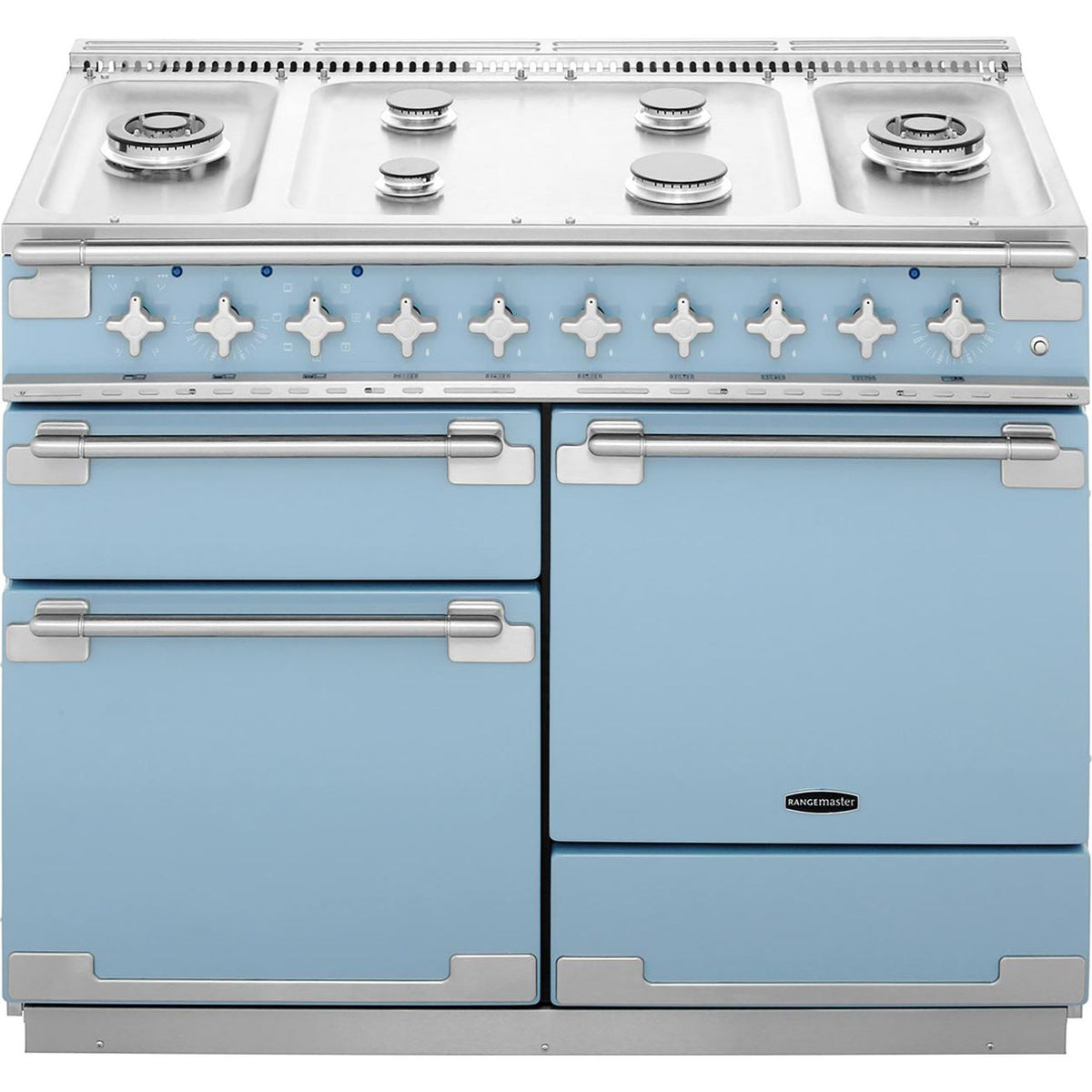 Rangemaster Elise ELS110DFFCA 110cm Dual Fuel Range Cooker - China Blue - A-A Rated