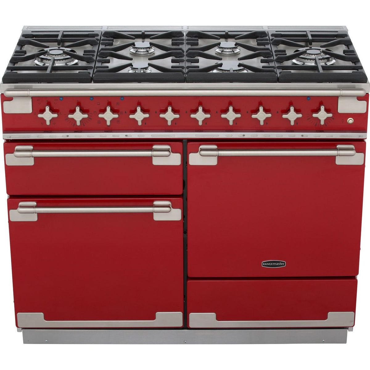 Rangemaster Elise ELS110DFFRD 110cm Dual Fuel Range Cooker - Cherry Red - A-A Rated