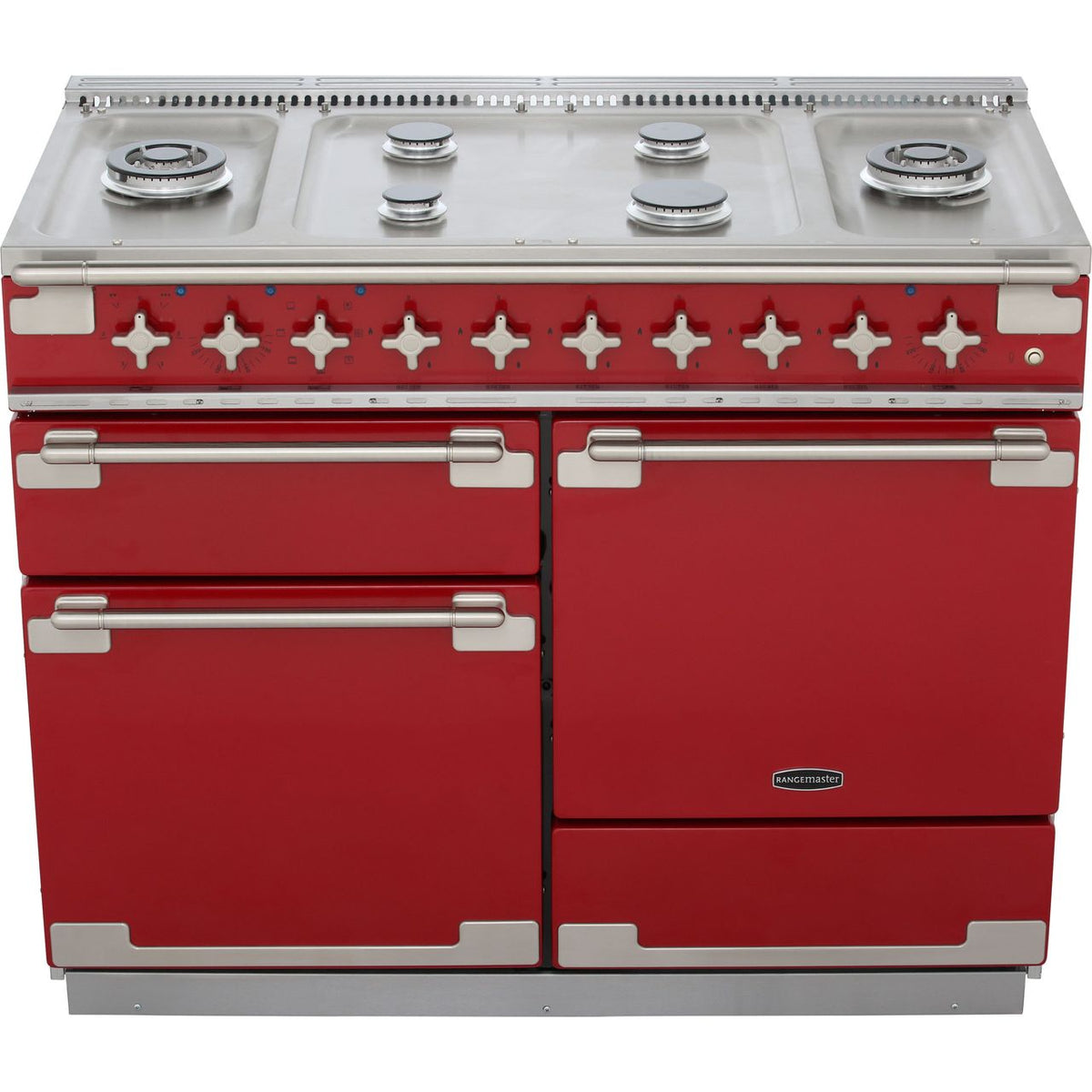 Rangemaster Elise ELS110DFFRD 110cm Dual Fuel Range Cooker - Cherry Red - A-A Rated