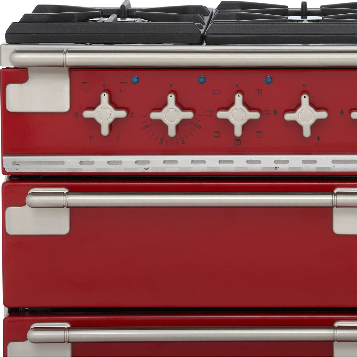 Rangemaster Elise ELS110DFFRD 110cm Dual Fuel Range Cooker - Cherry Red - A-A Rated