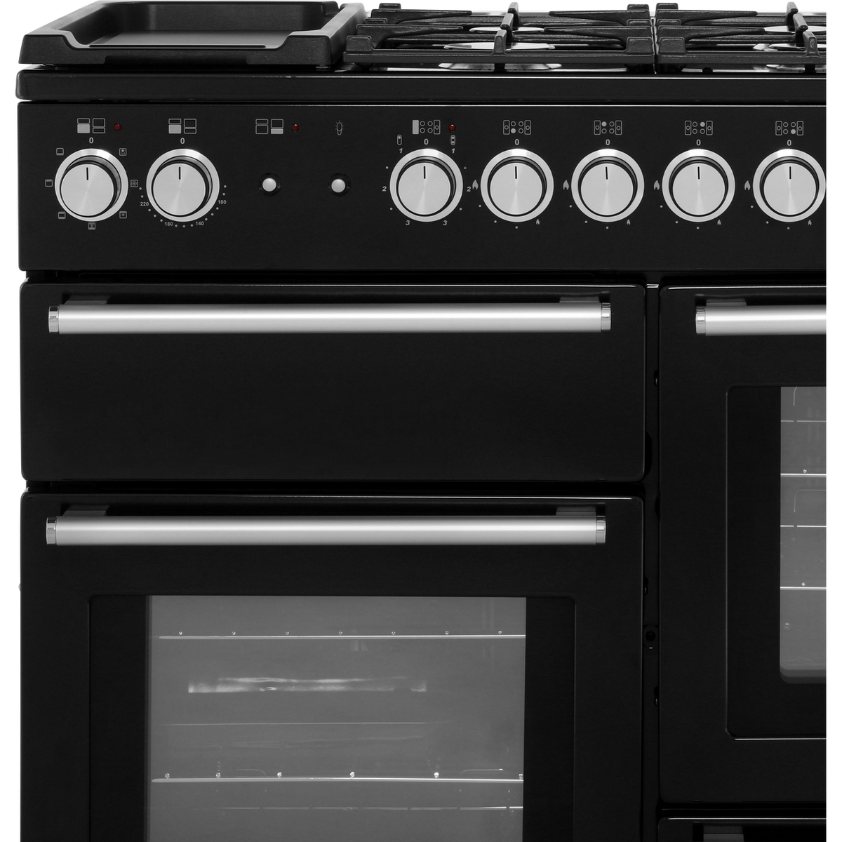 Rangemaster Nexus NEX110DFFBL-C 110cm Dual Fuel Range Cooker - Black - A-A Rated