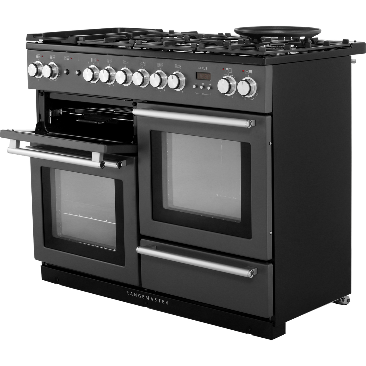 Rangemaster Nexus NEX110DFFSL-C 110cm Dual Fuel Range Cooker - Slate - A-A Rated