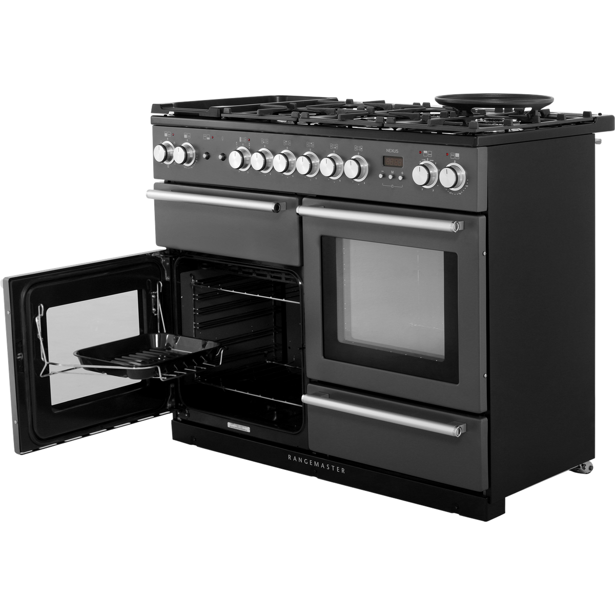 Rangemaster Nexus NEX110DFFSL-C 110cm Dual Fuel Range Cooker - Slate - A-A Rated