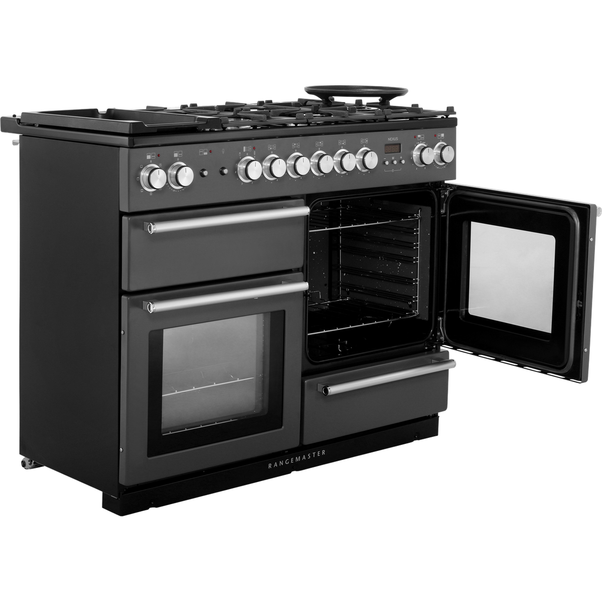 Rangemaster Nexus NEX110DFFSL-C 110cm Dual Fuel Range Cooker - Slate - A-A Rated