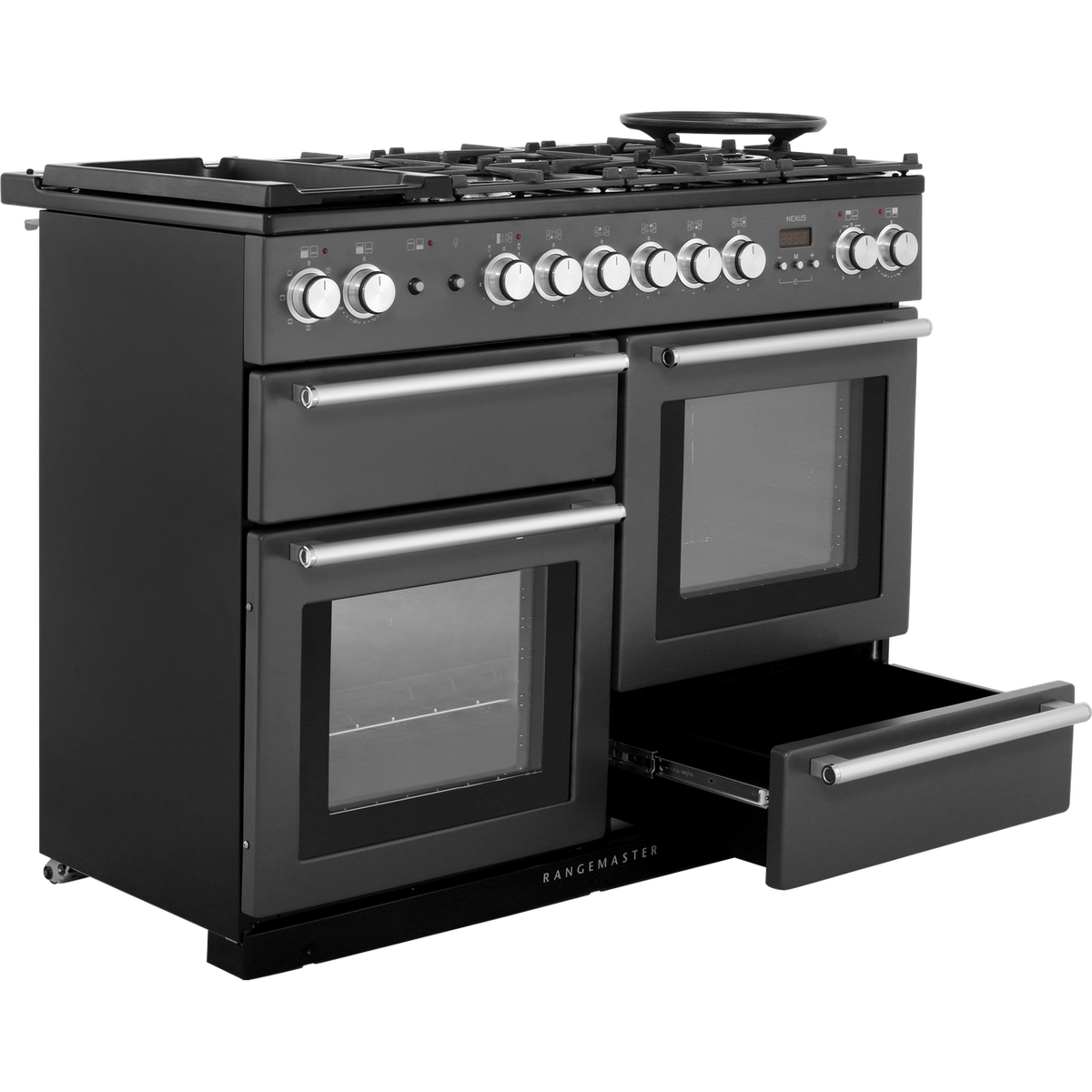 Rangemaster Nexus NEX110DFFSL-C 110cm Dual Fuel Range Cooker - Slate - A-A Rated