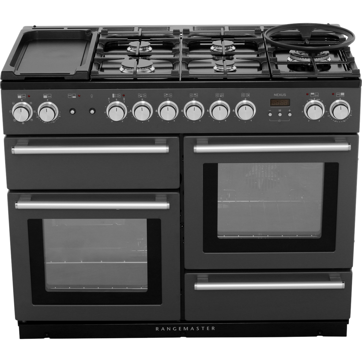 Rangemaster Nexus NEX110DFFSL-C 110cm Dual Fuel Range Cooker - Slate - A-A Rated