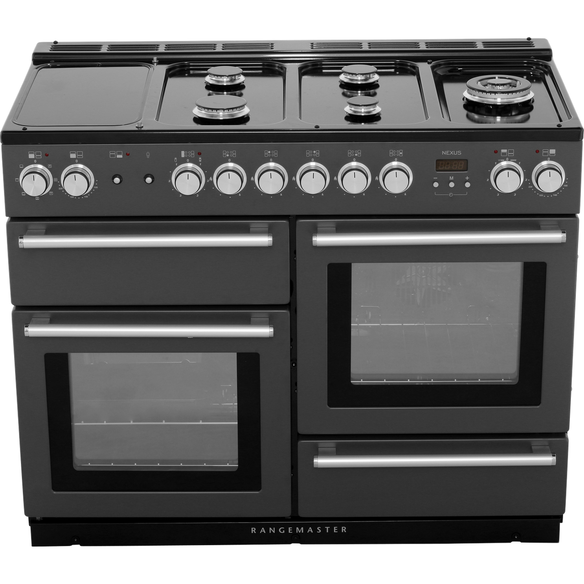 Rangemaster Nexus NEX110DFFSL-C 110cm Dual Fuel Range Cooker - Slate - A-A Rated