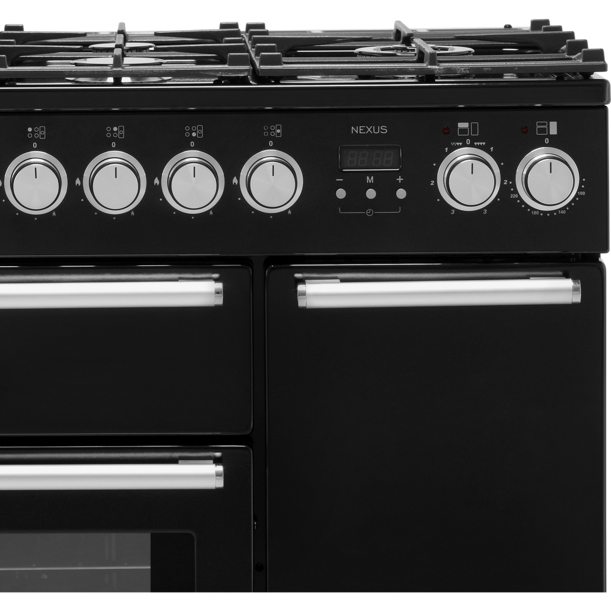 Rangemaster Nexus NEX90DFFBL-C 90cm Dual Fuel Range Cooker - Black - A-A Rated