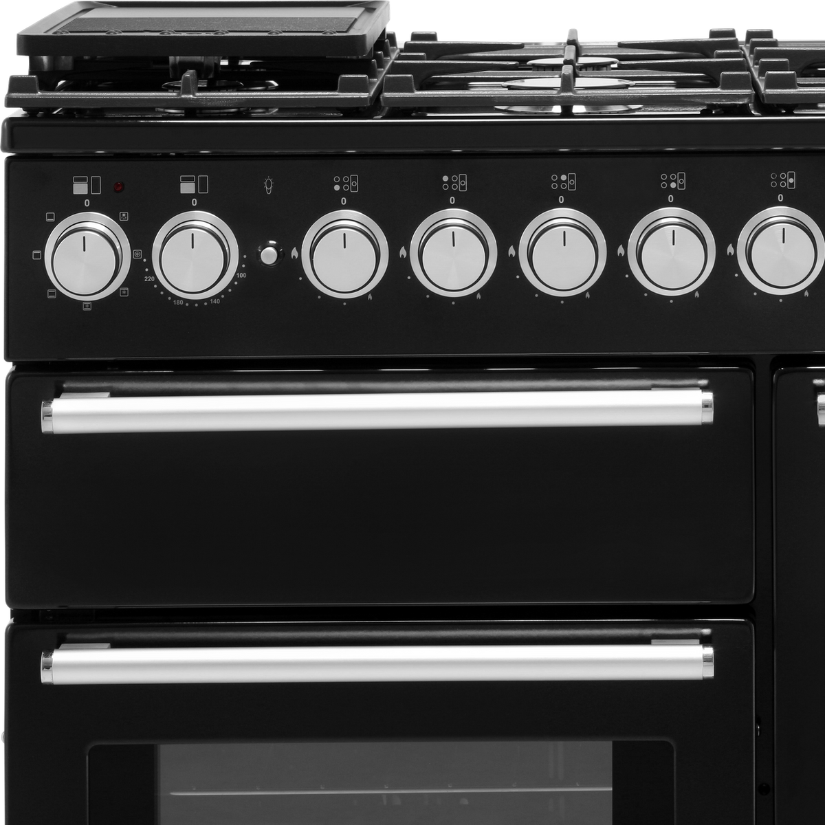 Rangemaster Nexus NEX90DFFBL-C 90cm Dual Fuel Range Cooker - Black - A-A Rated