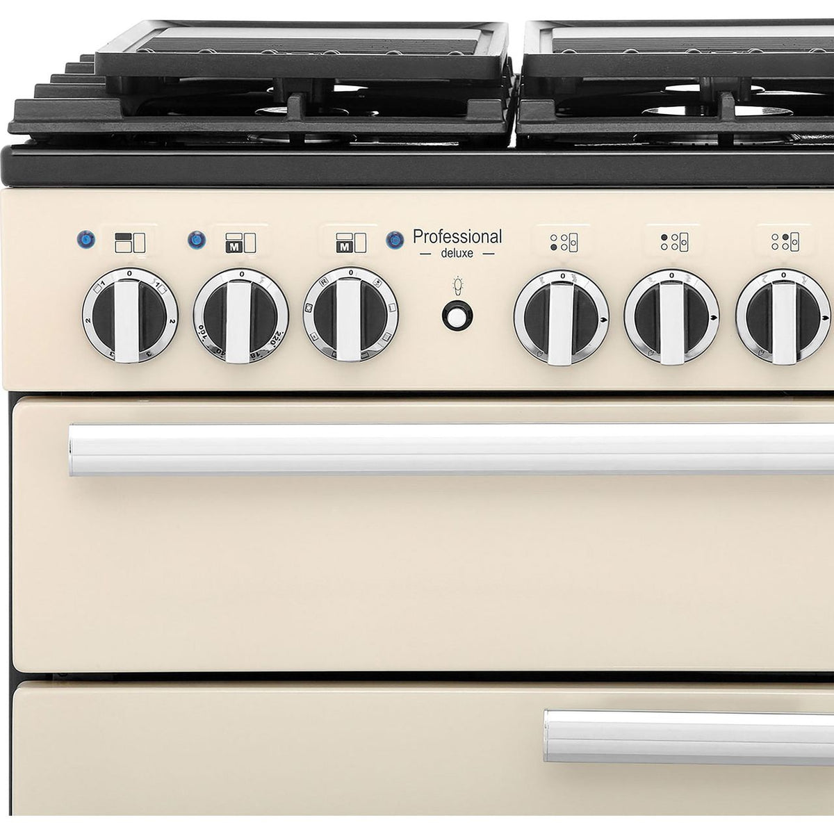 Rangemaster Professional Deluxe PDL100DFFCR-C 100cm Dual Fuel Range Cooker - Cream - A-A Rated