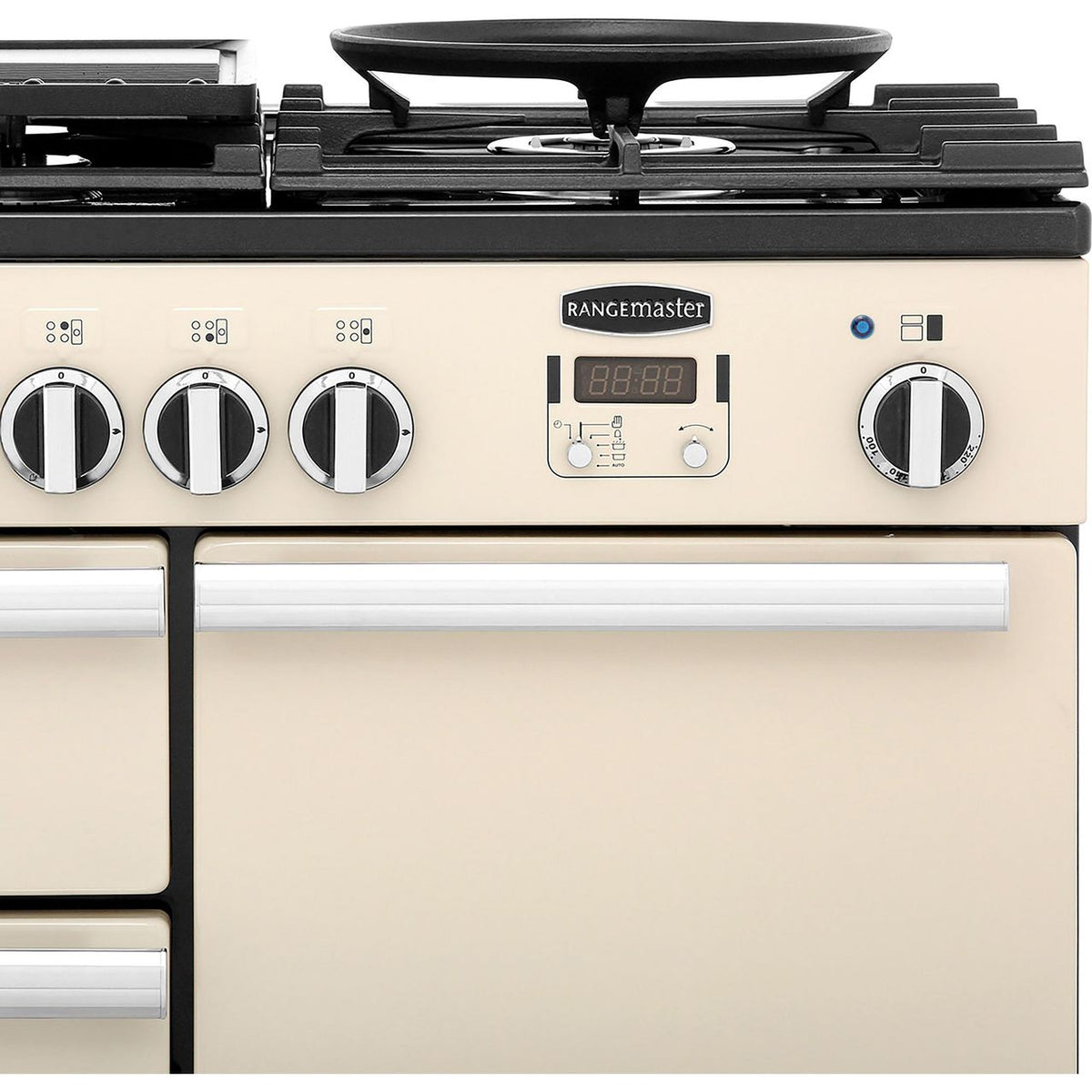 Rangemaster Professional Deluxe PDL100DFFCR-C 100cm Dual Fuel Range Cooker - Cream - A-A Rated