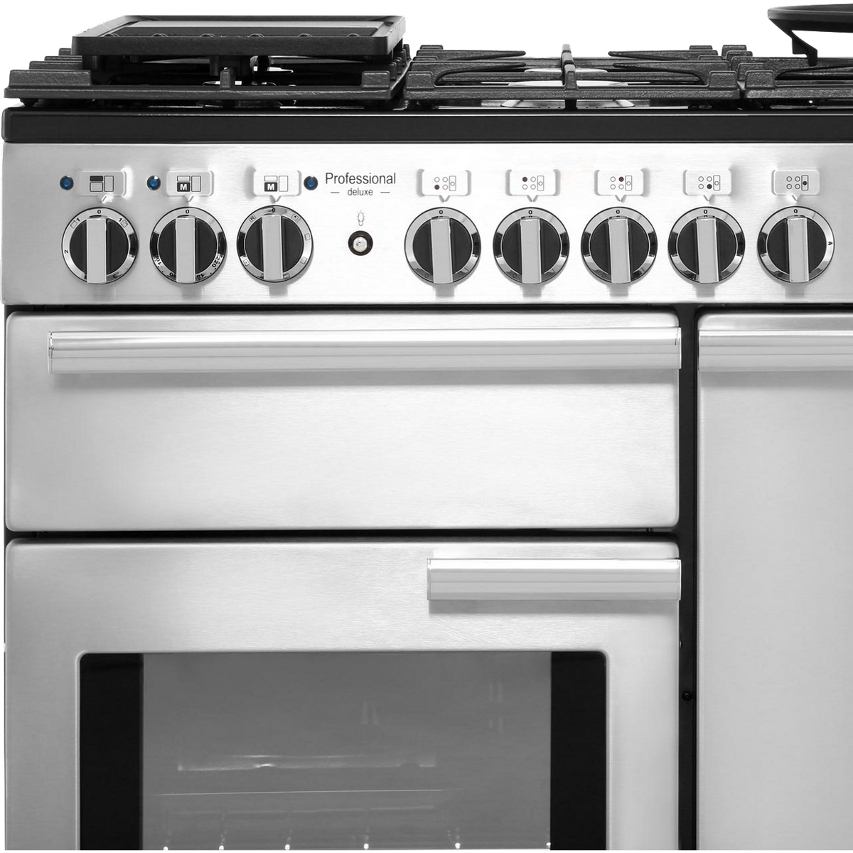 Rangemaster Professional Deluxe PDL100DFFSS-C 100cm Dual Fuel Range Cooker - Stainless Steel - A-A Rated