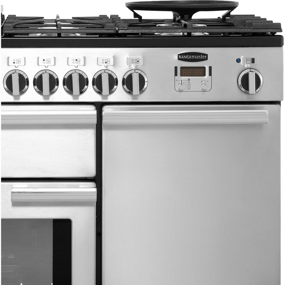 Rangemaster Professional Deluxe PDL100DFFSS-C 100cm Dual Fuel Range Cooker - Stainless Steel - A-A Rated