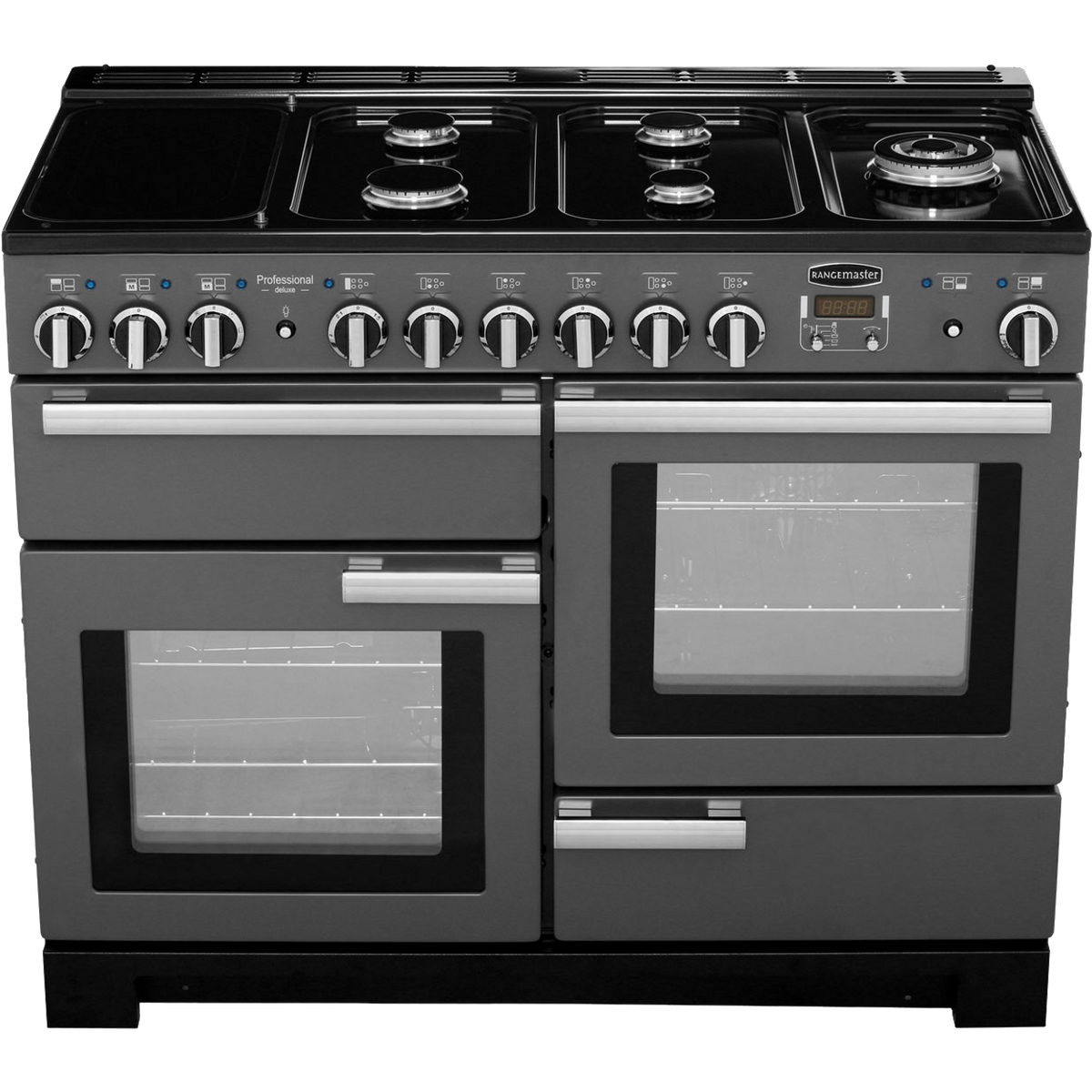 Rangemaster Professional Deluxe PDL110DFFSL-C 110cm Dual Fuel Range Cooker - Slate - A-A Rated